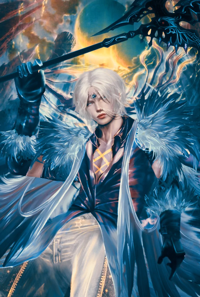  fantasy anime boy hair white by rosesaints