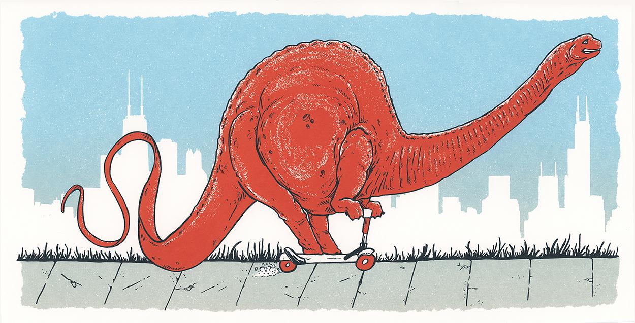 Downtown Dino by Bagman Studios
