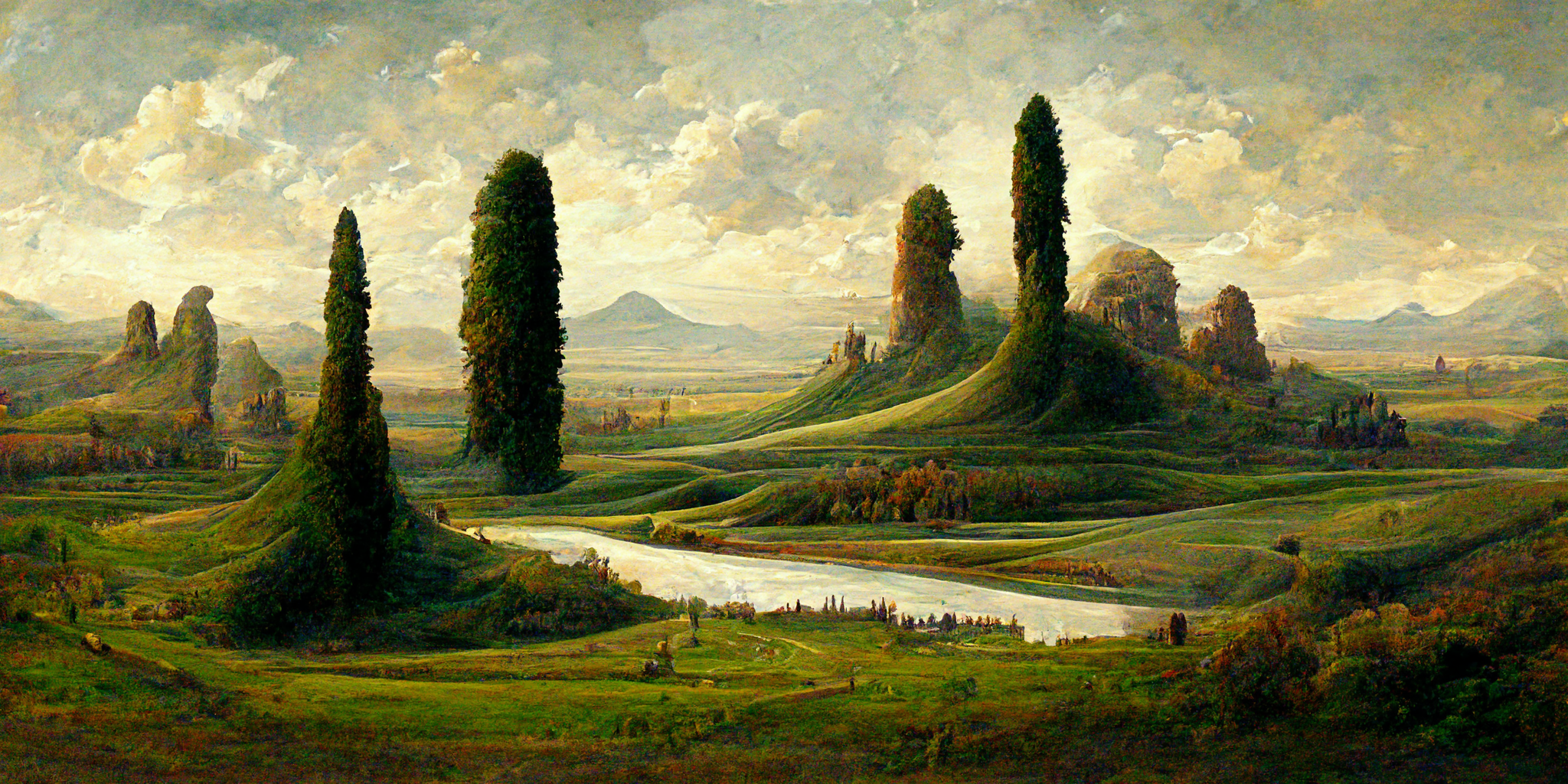 Landscape in "Da Vinci" style