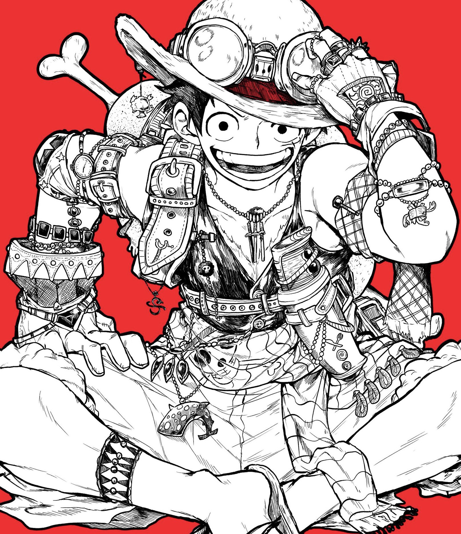 Anime One Piece Art by 四海紫郎