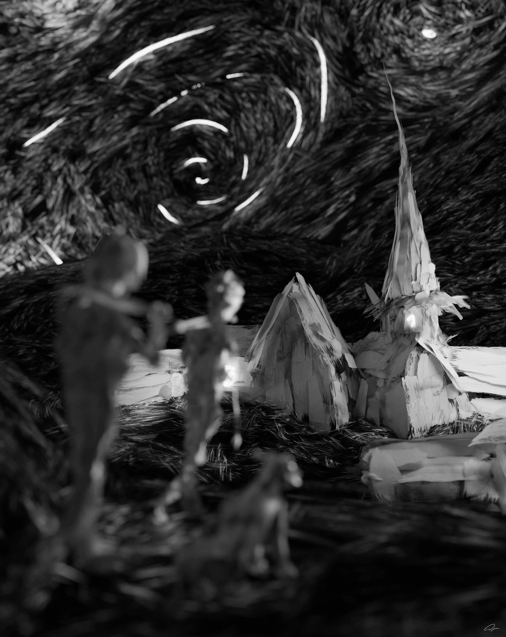 The Starry Village by Davekey_art