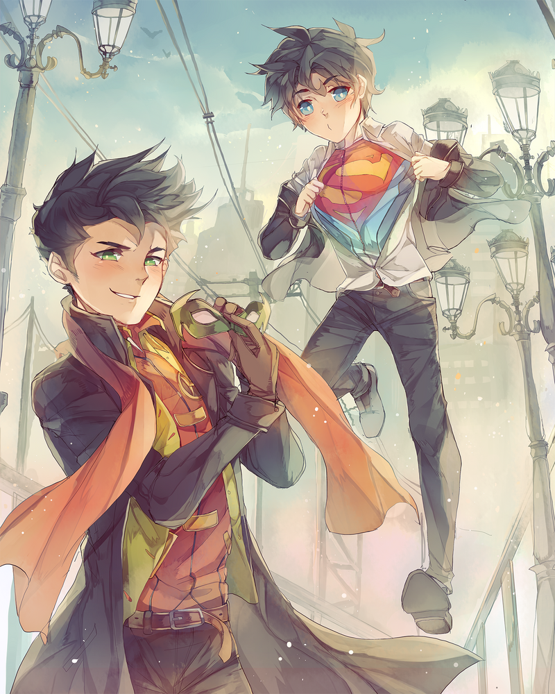 Download Damian Wayne Jon Kent Comic Super-Sons Art