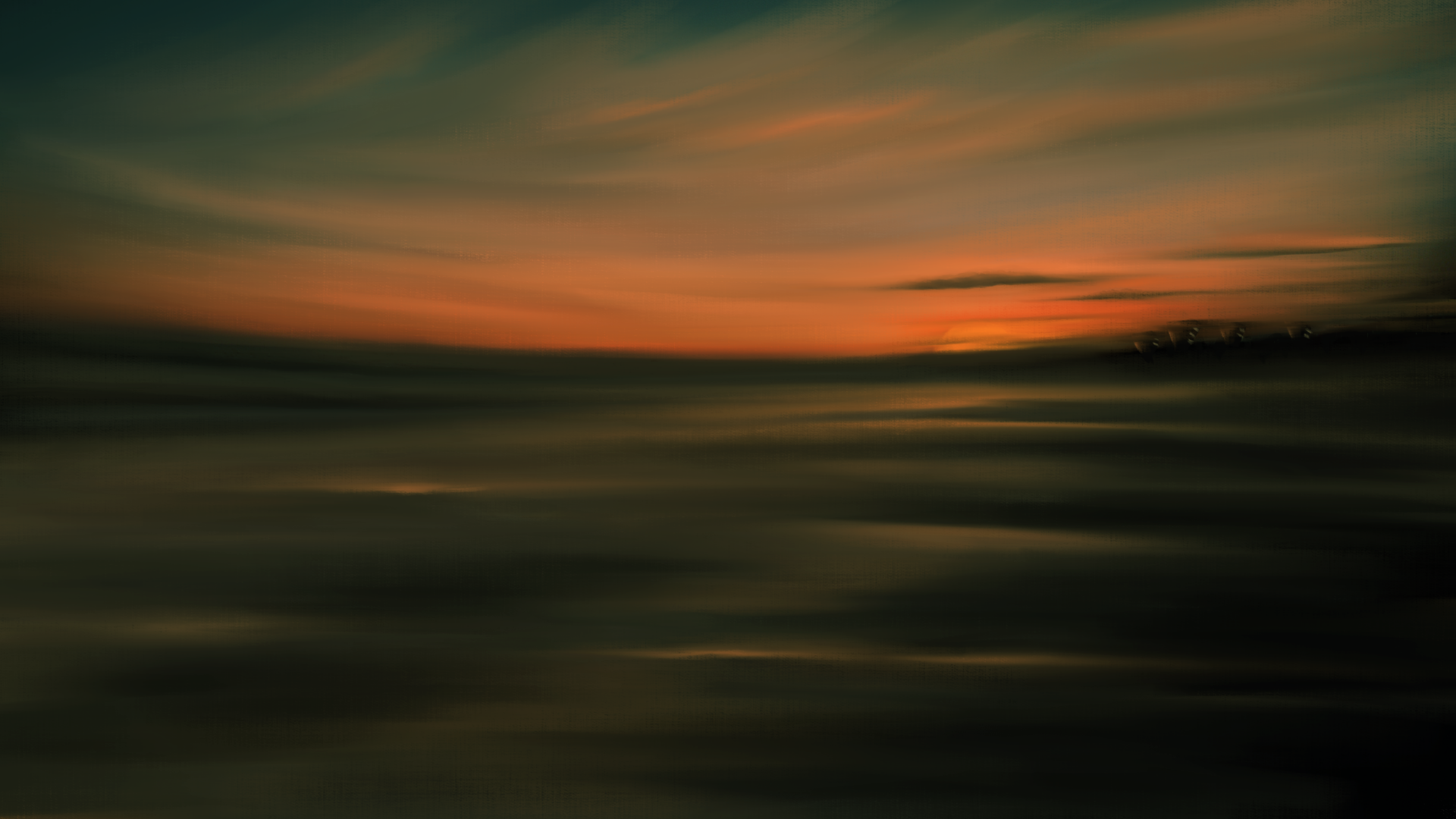 Landscape above the clouds with ruins during sunset by dpcdpc11