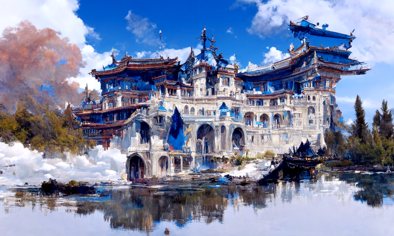 palace on river by Rehamalo
