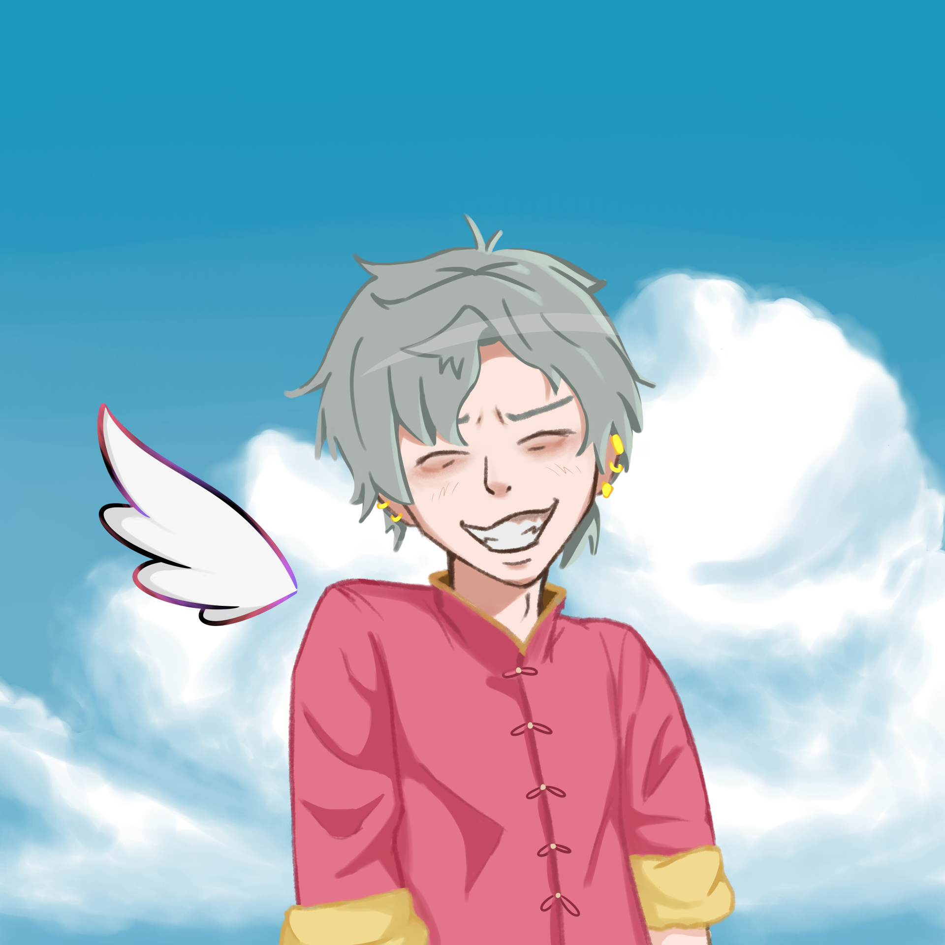 Kung Fu boi in the sky as an angel? idk by justustsai