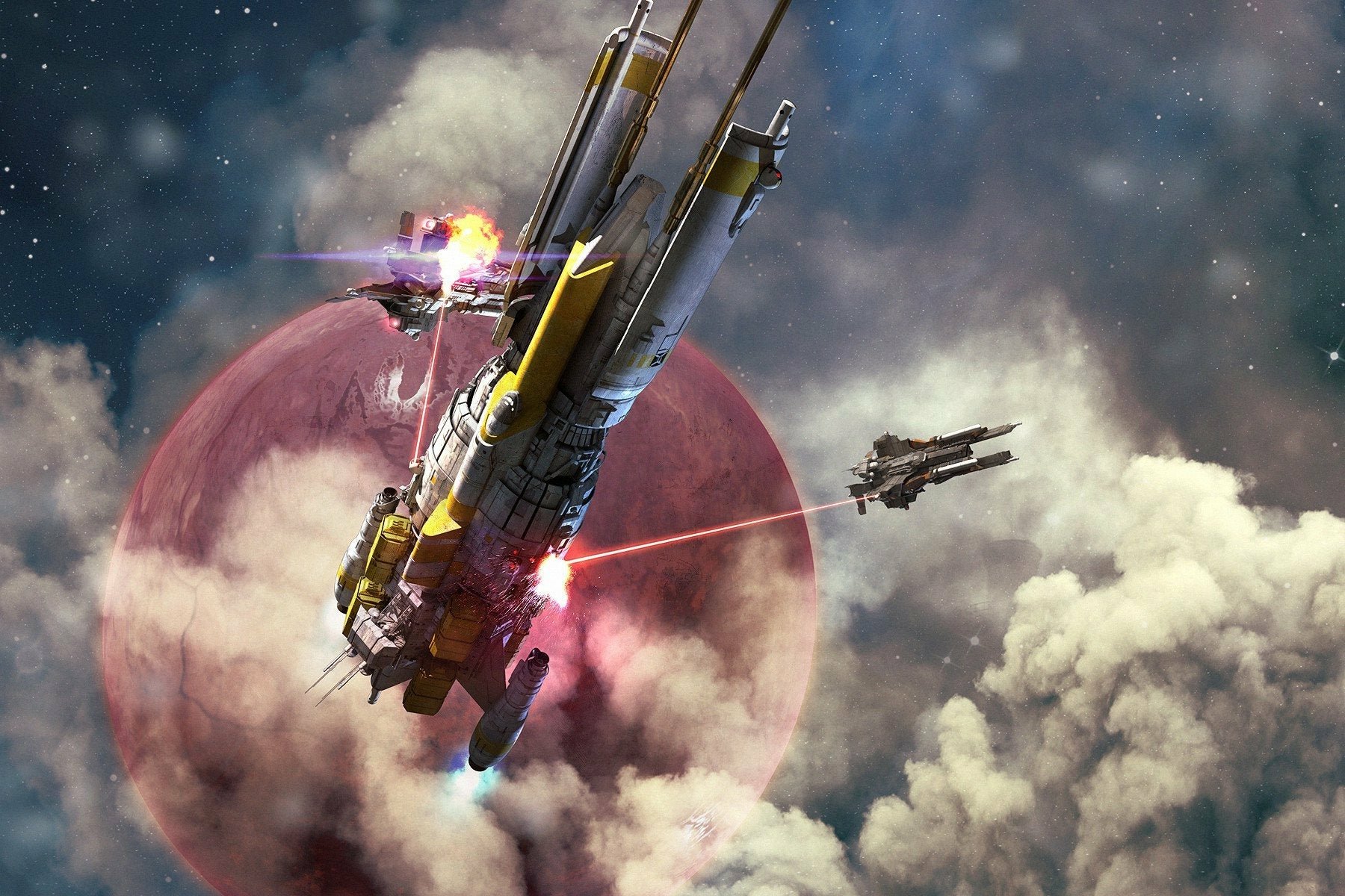 Download Sci Fi Spaceship Battle Art