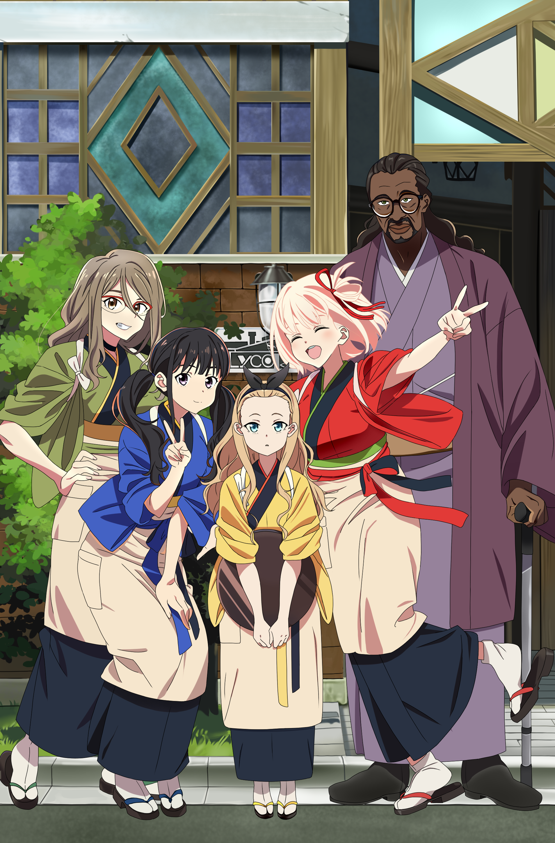 Download Mika (Lycoris Recoil) Chisato Nishikigi Kurumi (Lycoris Recoil) Takina Inoue Mizuki Nakahara Anime Lycoris Recoil Art