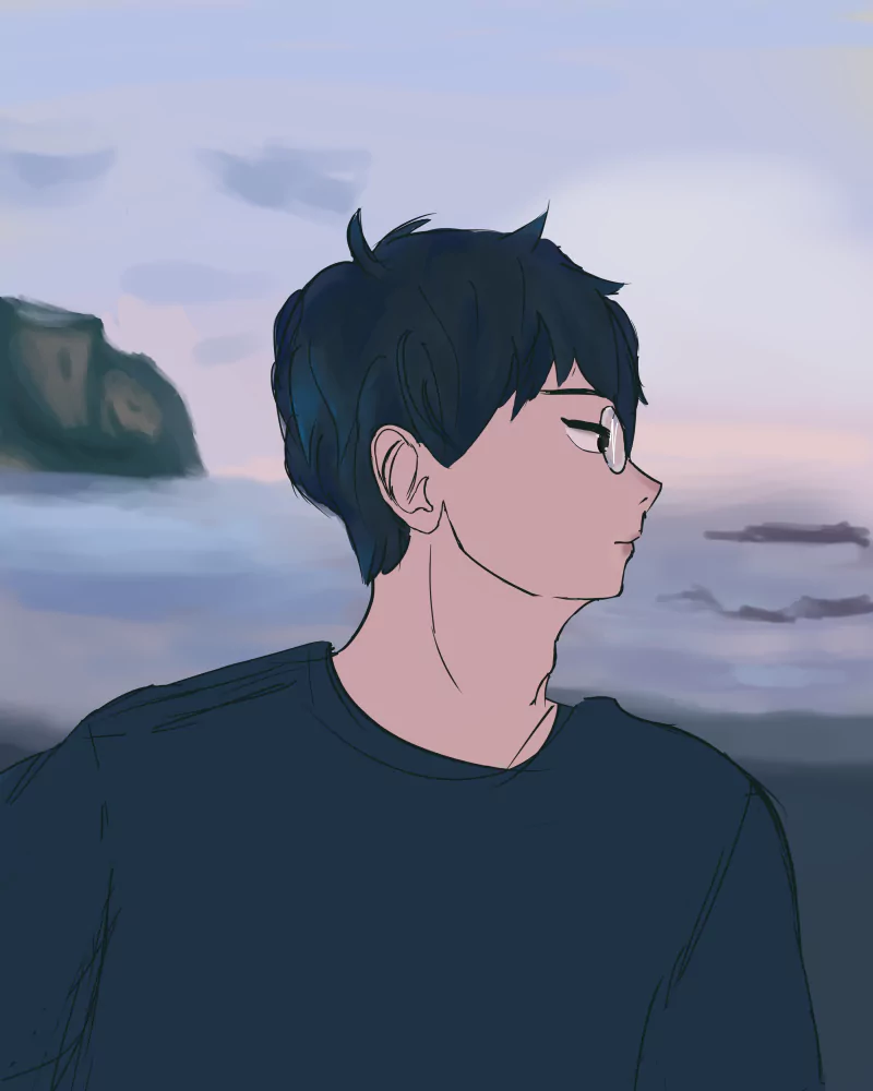  a boy at the beach