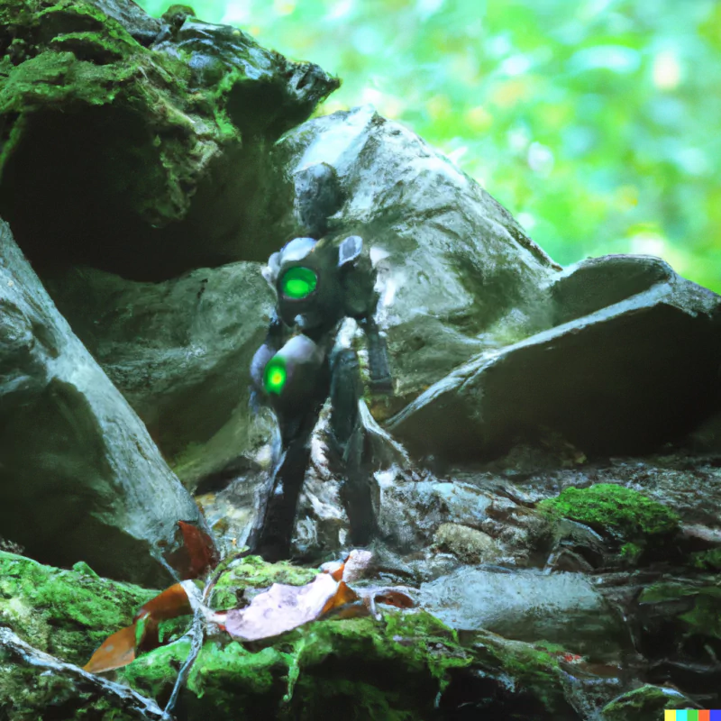  Prompt: Ninja Robot in Rainforest