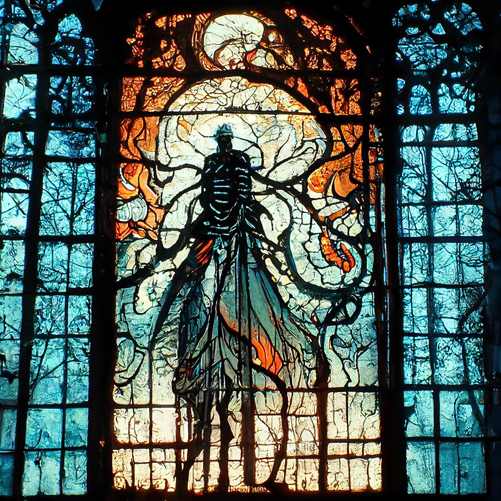 Stained glass dark angel by vinny47