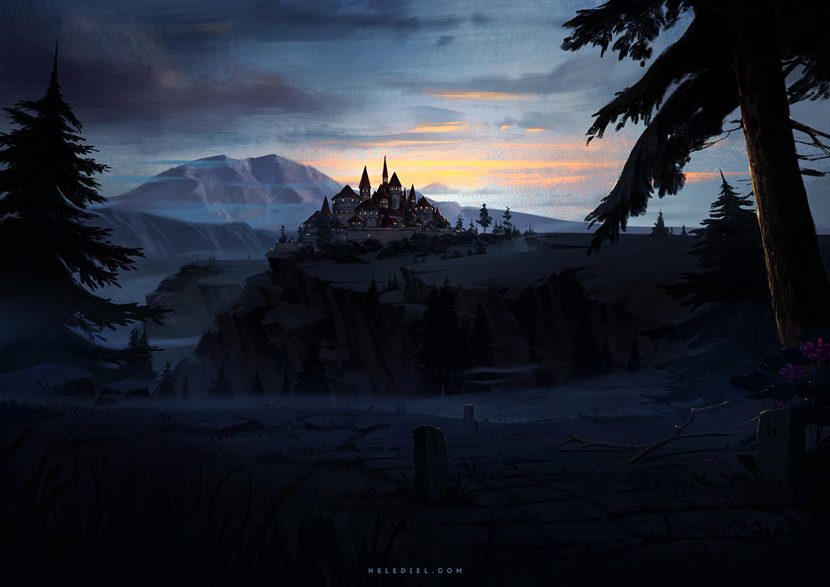 Fantasy Castle Art by nele-diel