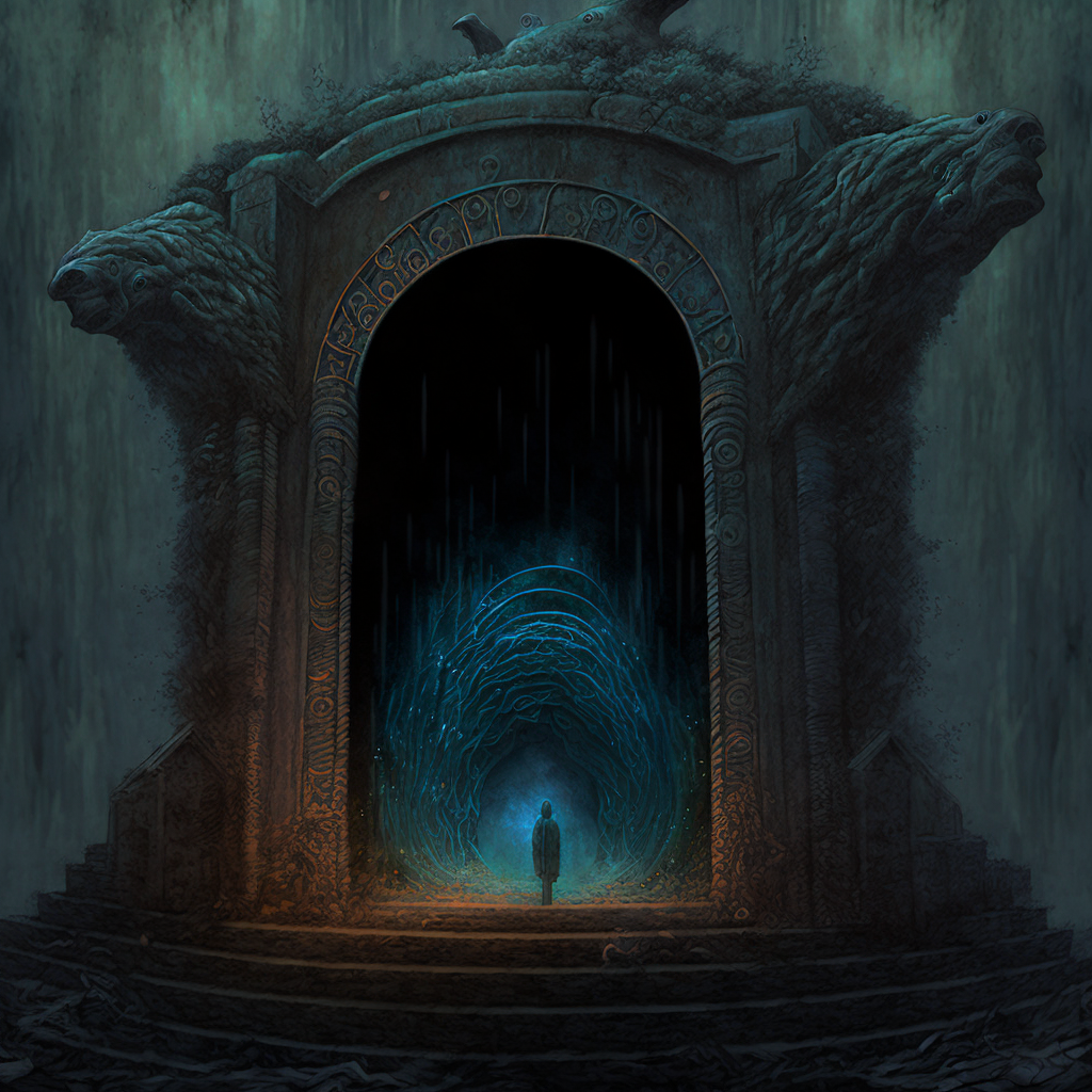 Portal - inspired by Beksiński by vinny47