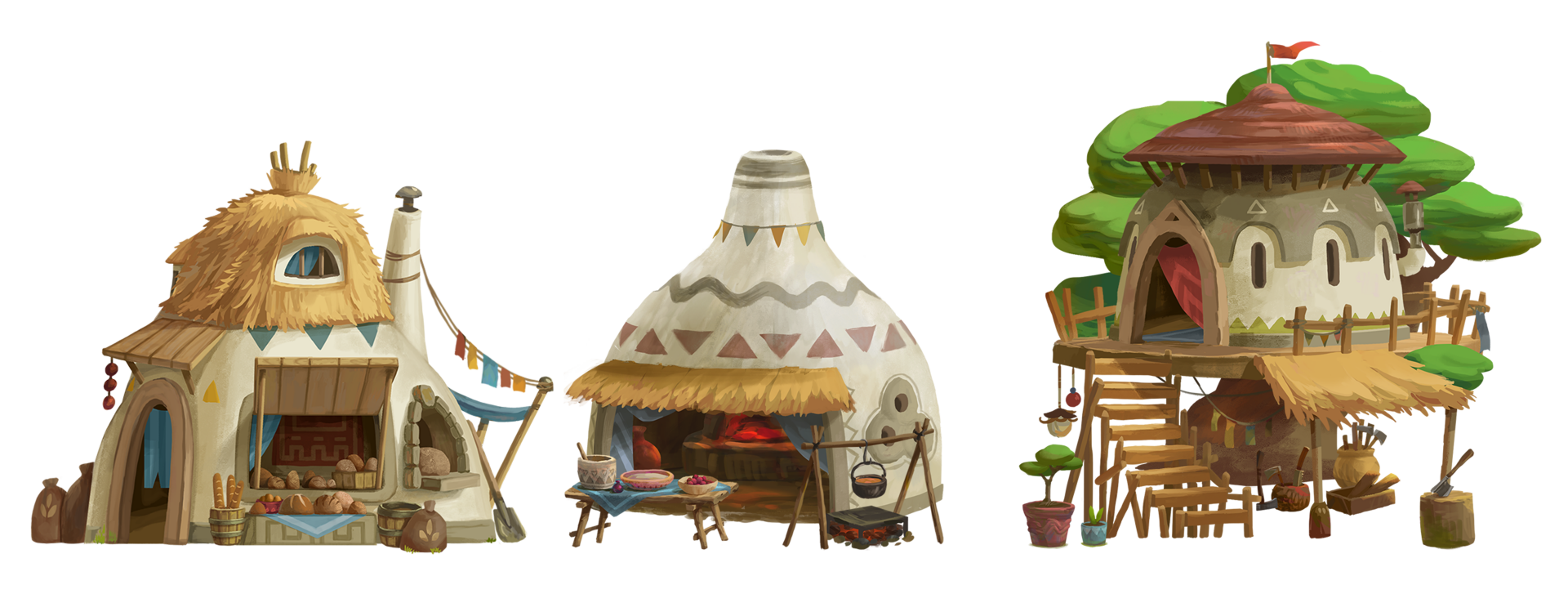 Download Video Game The Wandering Village House Architecture Cottages Art