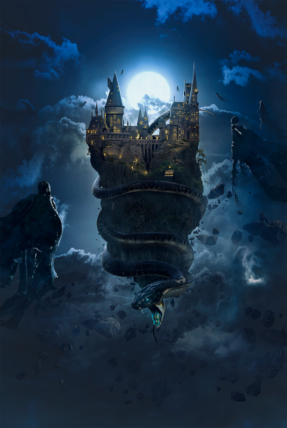 Download Dementor (Harry Potter) Floating Island Hogwarts Castle Movie Harry Potter Art