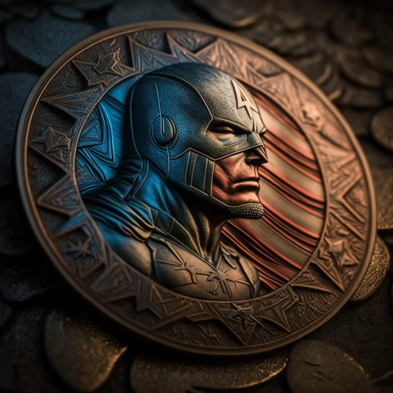 Midjourney Comic Captain America Image