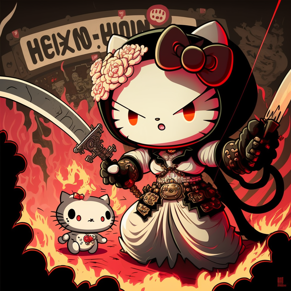 Hello Kitty Daemon Hunter by vinny47