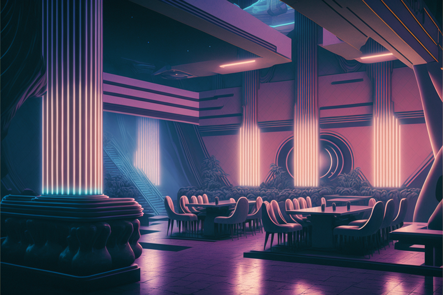Futuristic restaurant by vinny47