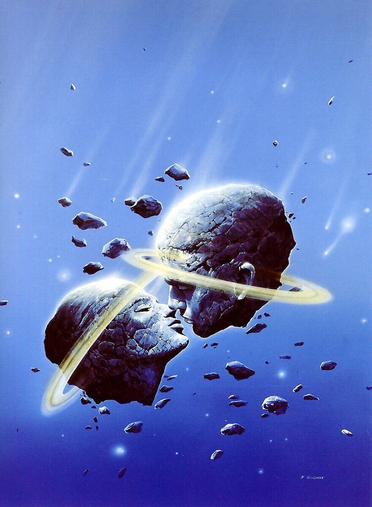Sci Fi asteroid Art by Wojtek Siudmak