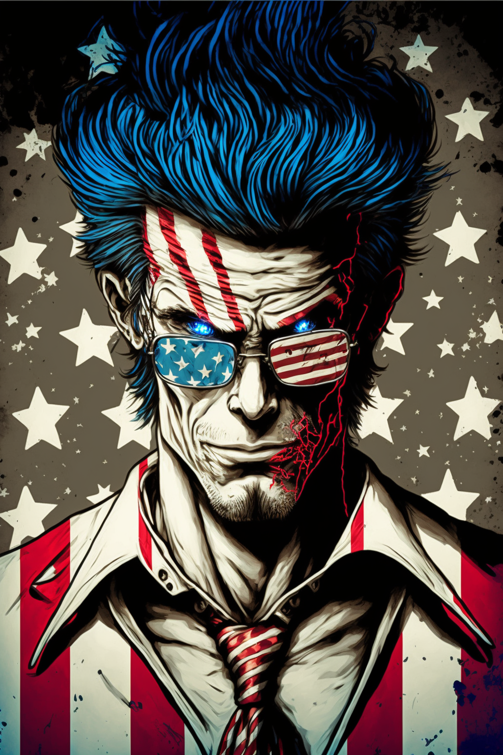 Tyler Durden possessed by Uncle Sam by vinny47
