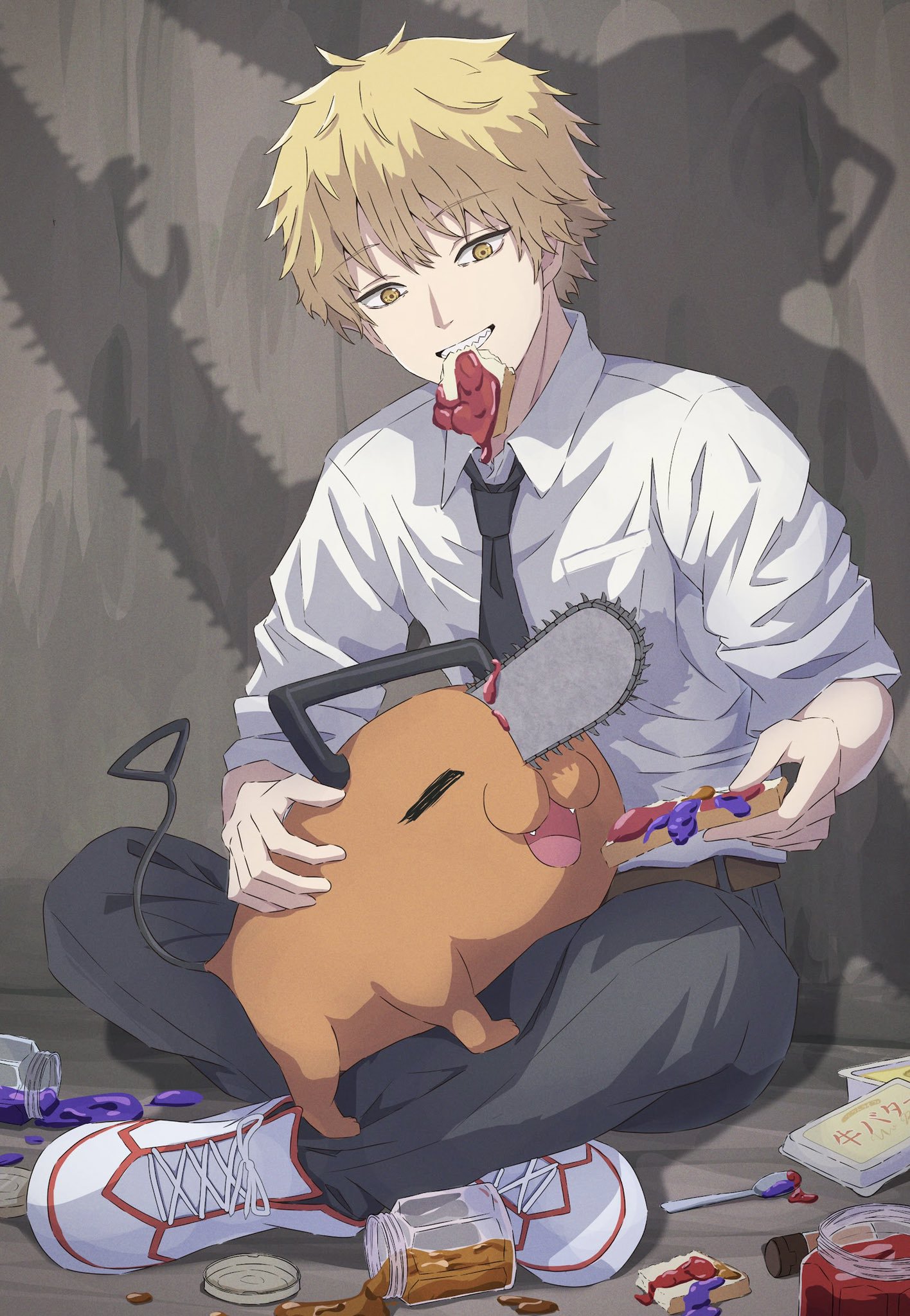 Download Pochita (Chainsaw Man) Denji (Chainsaw Man) Anime Chainsaw Man Art