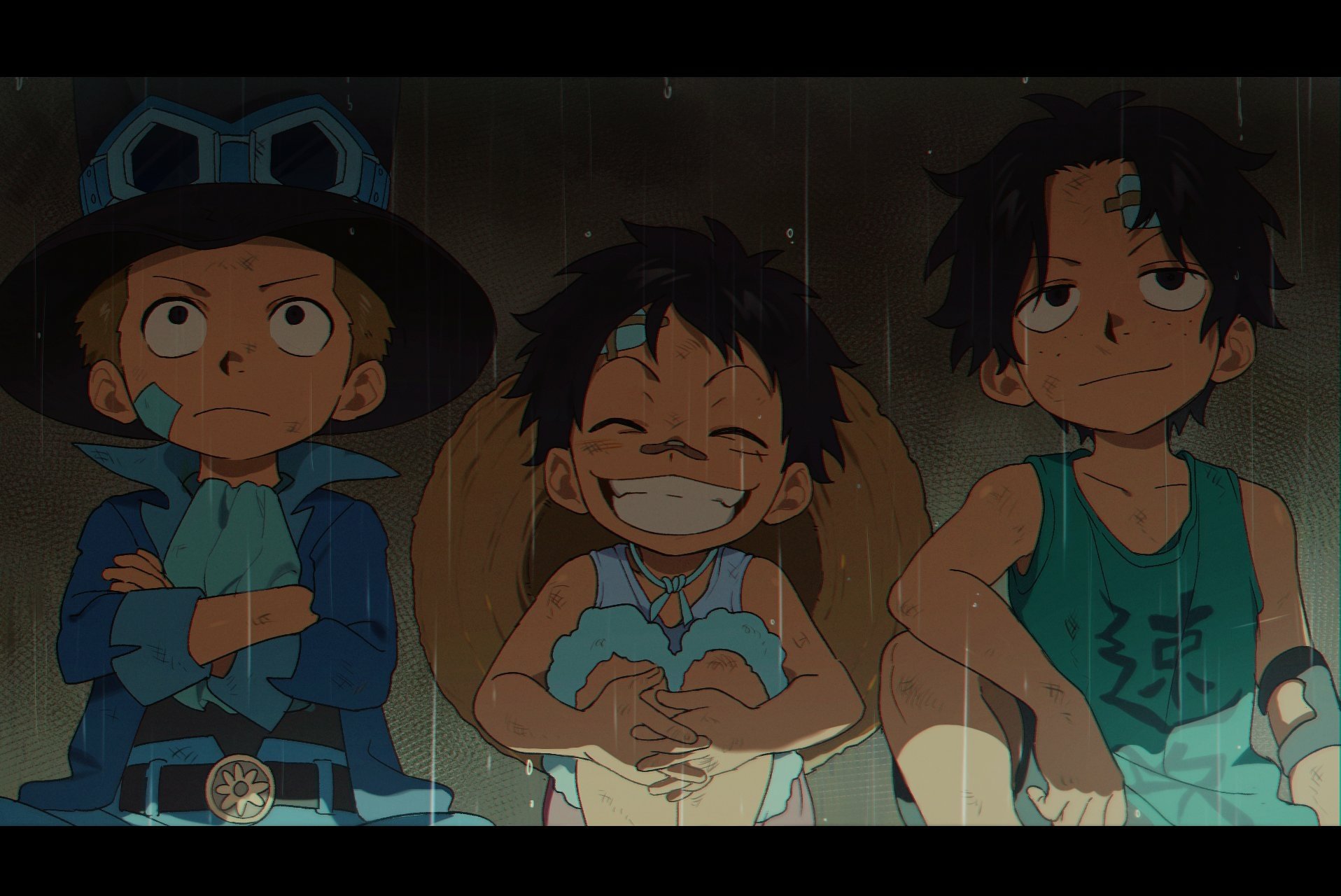 Download Portgas D. Ace Monkey D. Luffy Sabo (One Piece) Art