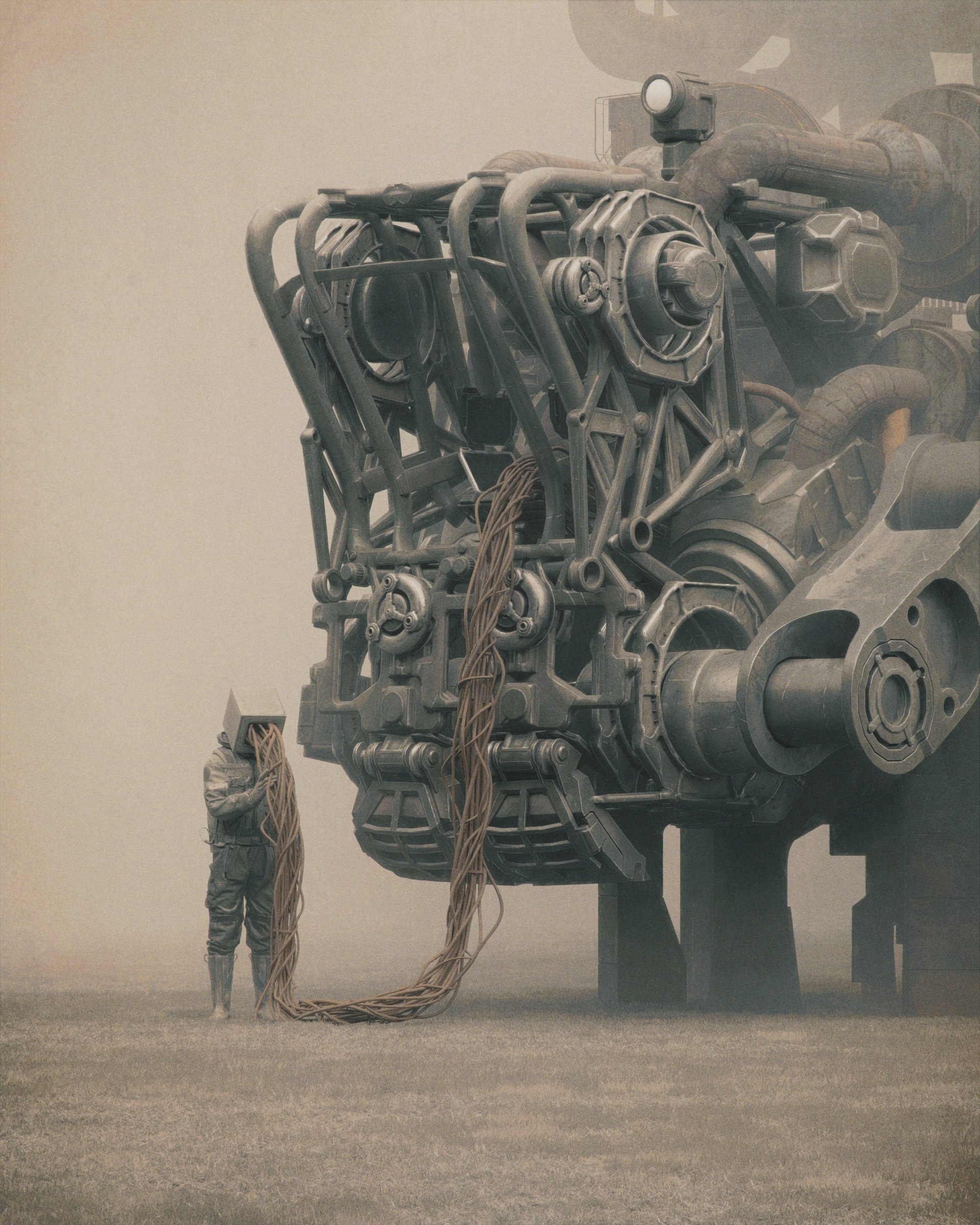 Download Sci Fi Mech Robot Machine Fog Art