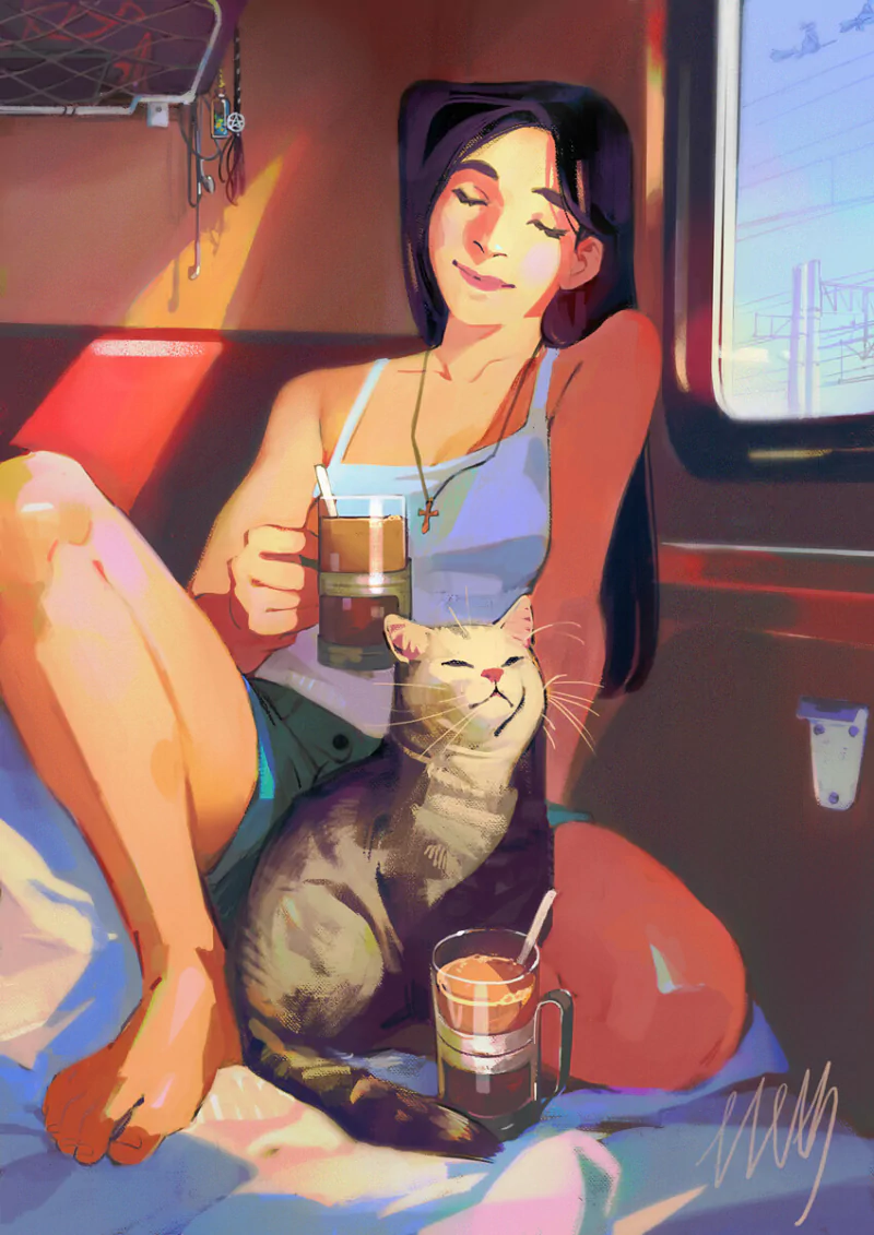  Witches on a railroad adventure by Julia Zhuravleva