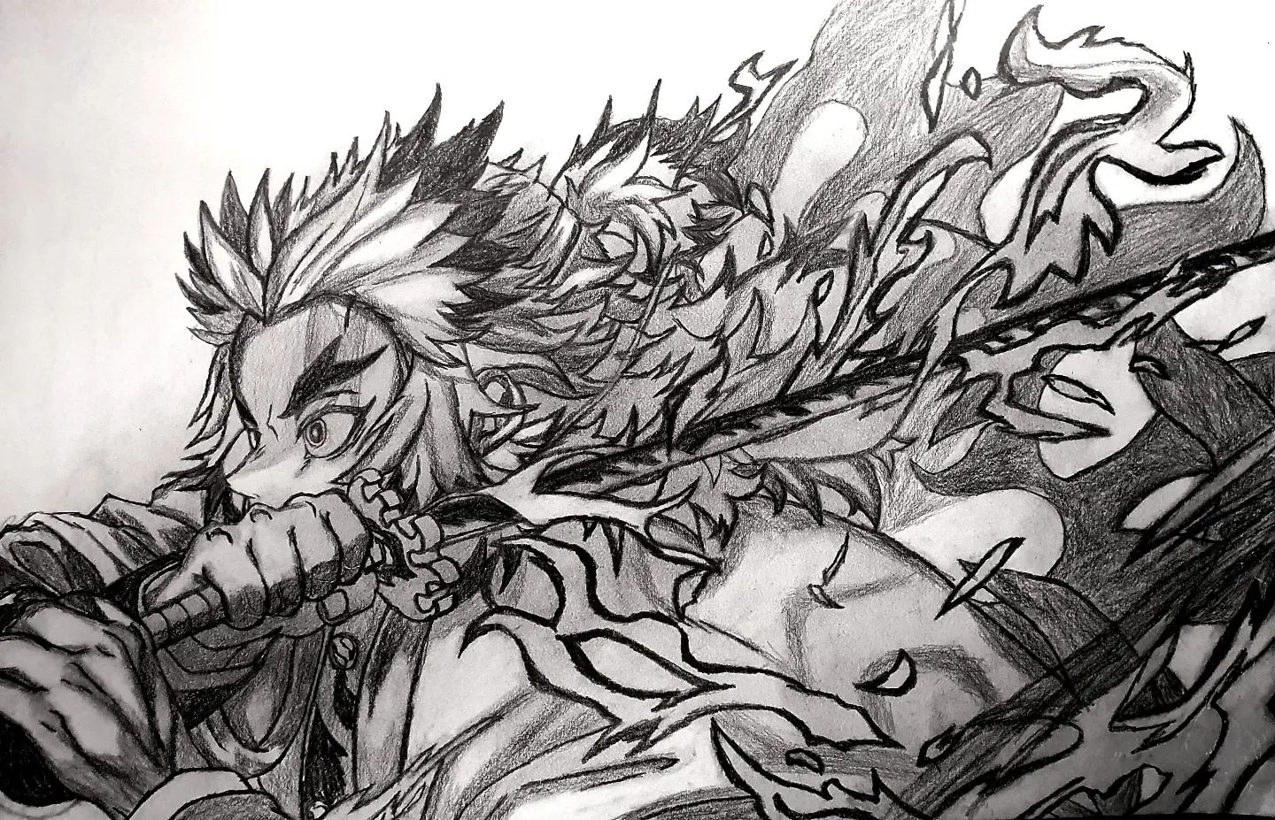 Drawing KYOJURO RENGOKU  Kimetsu no Yaiba [Demon Slayer] 