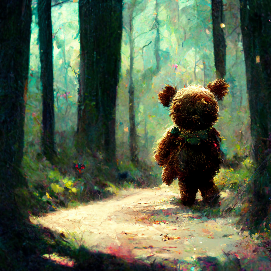 Teddy Bear Walking by marukuss