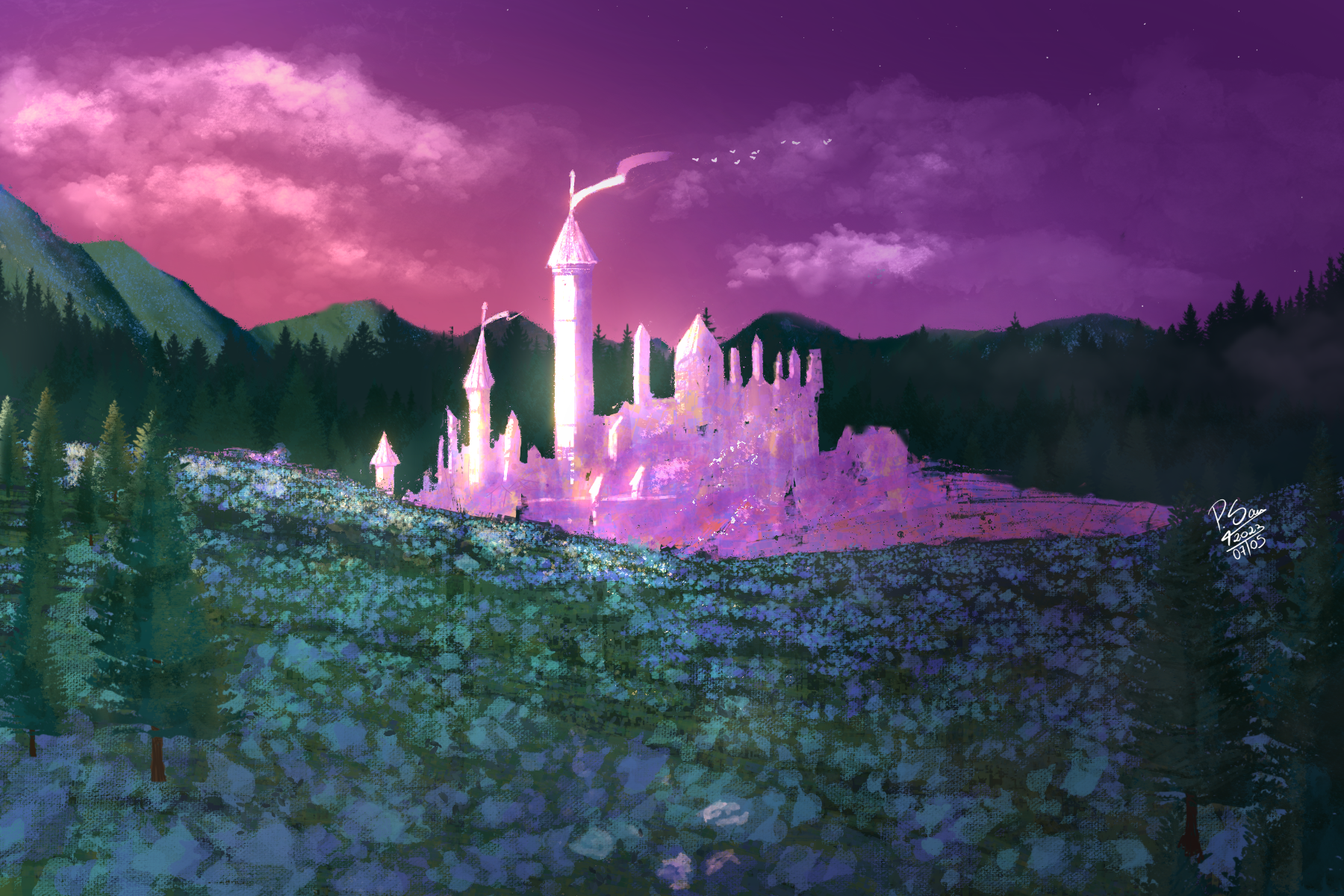 Fantasy landscape made by me by Pony Saur