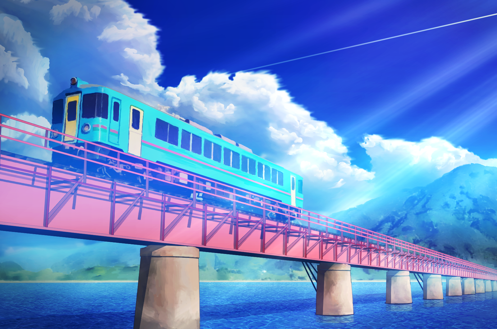 Anime Train Art by 青原 匠