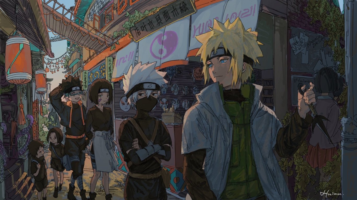 Download Obito Uchiha Kakashi Hatake Minato Namikaze Naruto Art