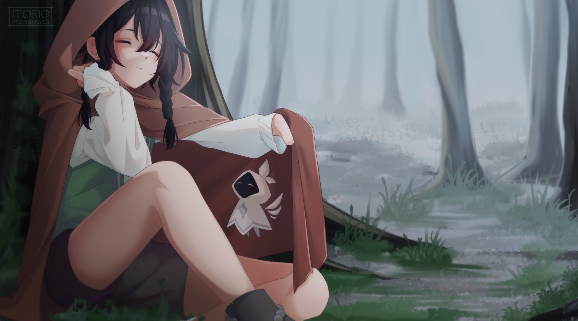 FanArt Genshin Impact - Nameless bard and Venti⁠⁠ by Itorio Fransuaza