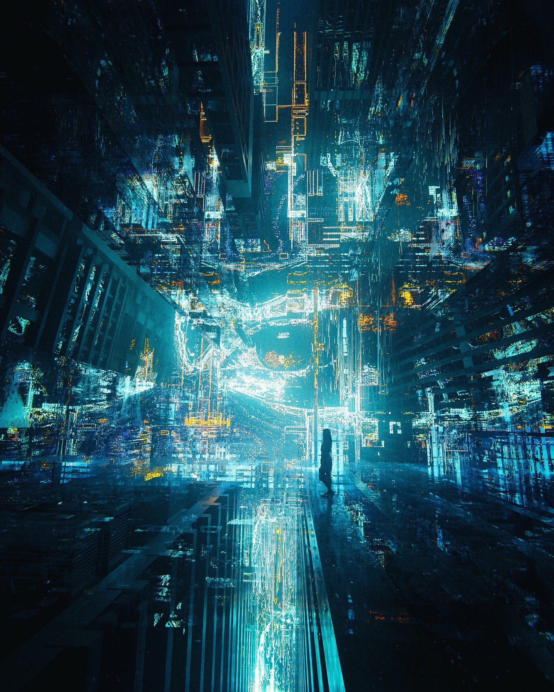 Download Sci Fi City Sci Fi City Futuristic Digital Futuristic City Art