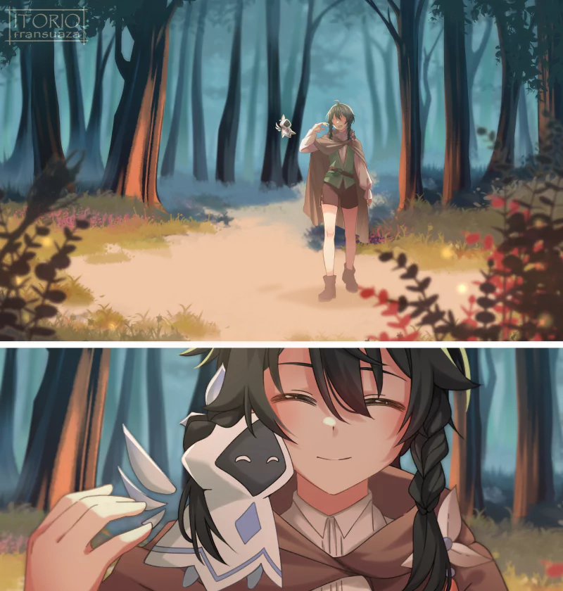  Nameless bard and Venti by Itorio Fransuaza