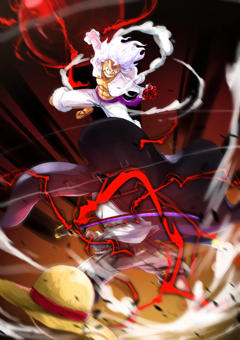  Luffy vs Shanks by Louie Henson