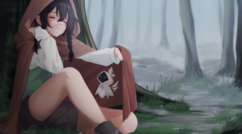  FanArt Genshin Impact - Nameless bard and Venti⁠⁠