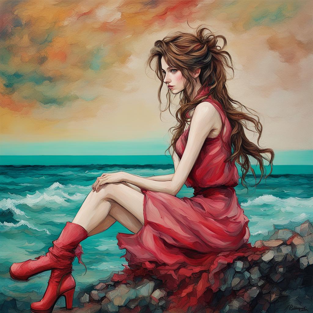 Aerith By The Sea by Sophina