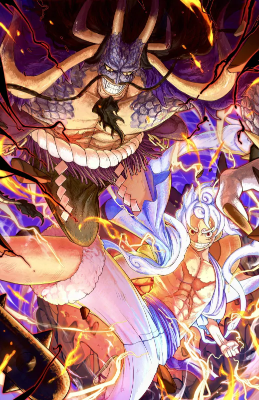 Kaido (One Piece) Monkey D. Luffy Anime One Piece Luffy Vs Kaido Image
