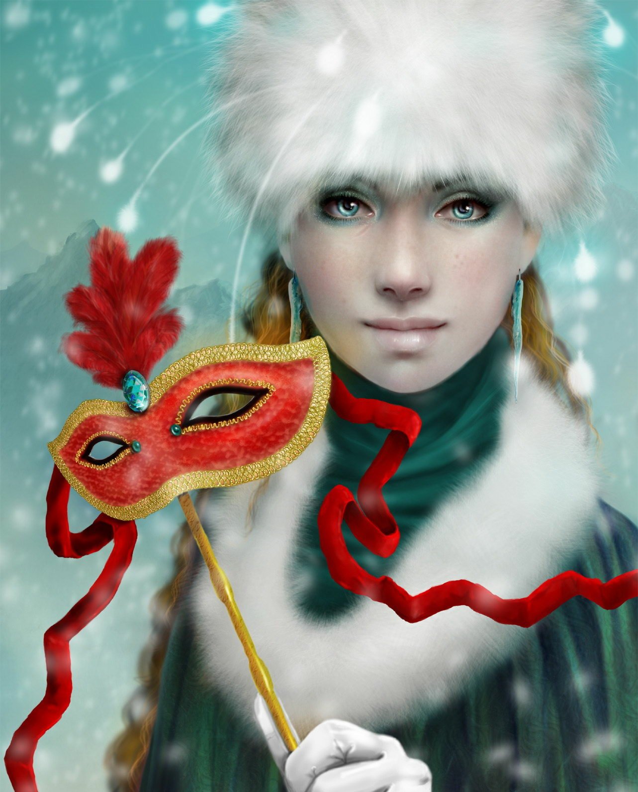 Woman with a Mask Art ID 16311 Art Abyss