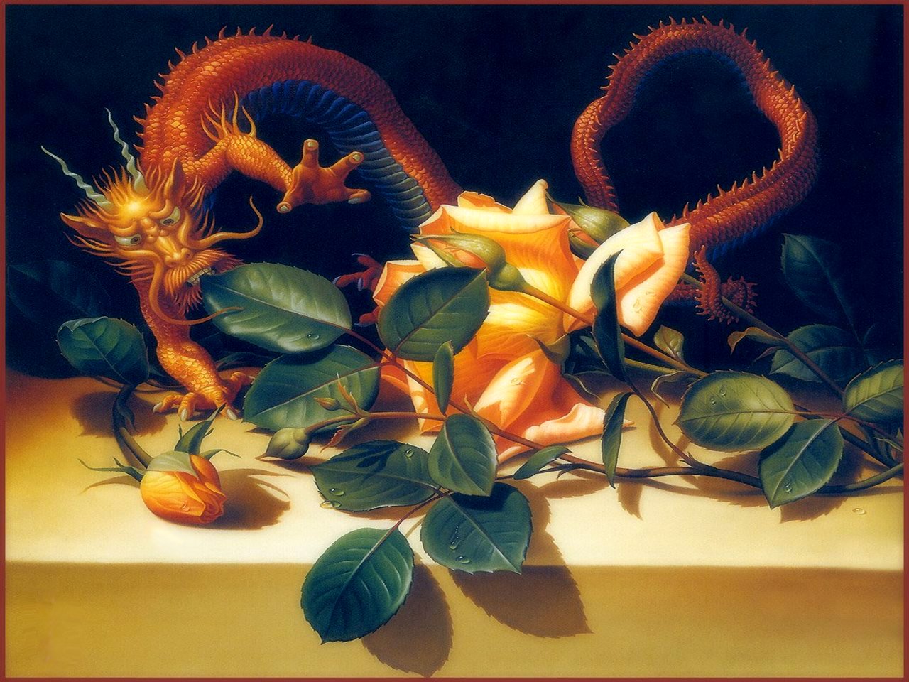 Dragon Roses Art ID 18485