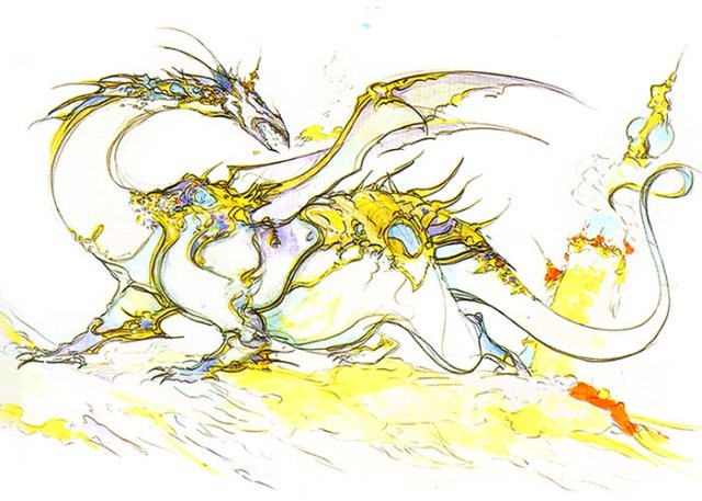 Dragon ~ Final Fantasy V by Yoshitaka Amano