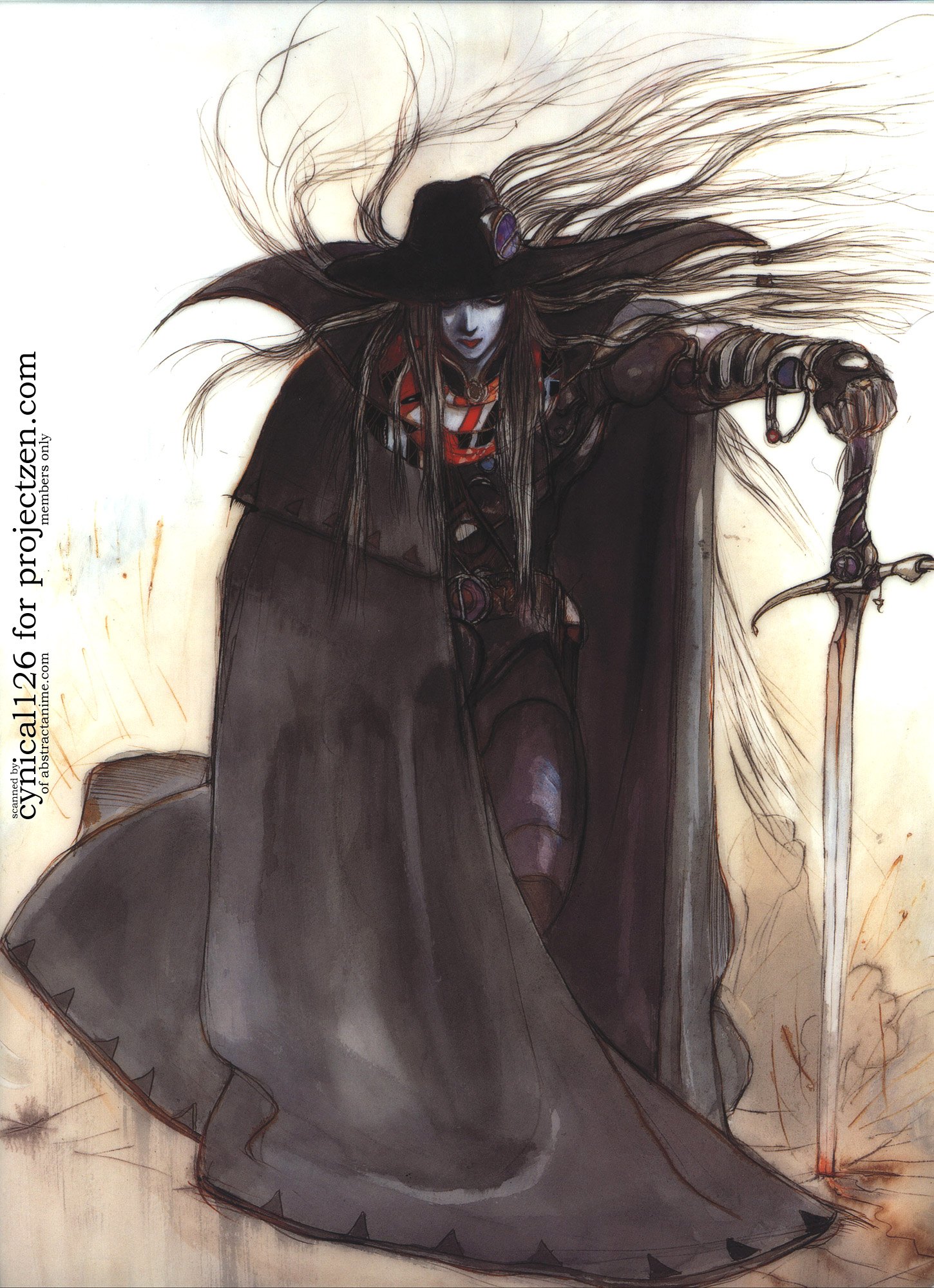 Anime Vampire Hunter D Art by Yoshitaka Amano