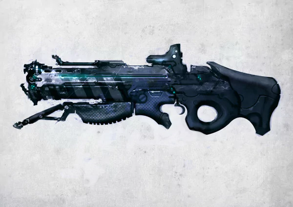  Speed painted Sci Fi Rifle by torvenius