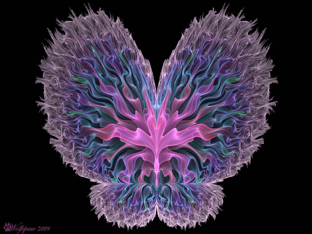 Fractal Gnarloscope Butterfly by Peggi Wolfe