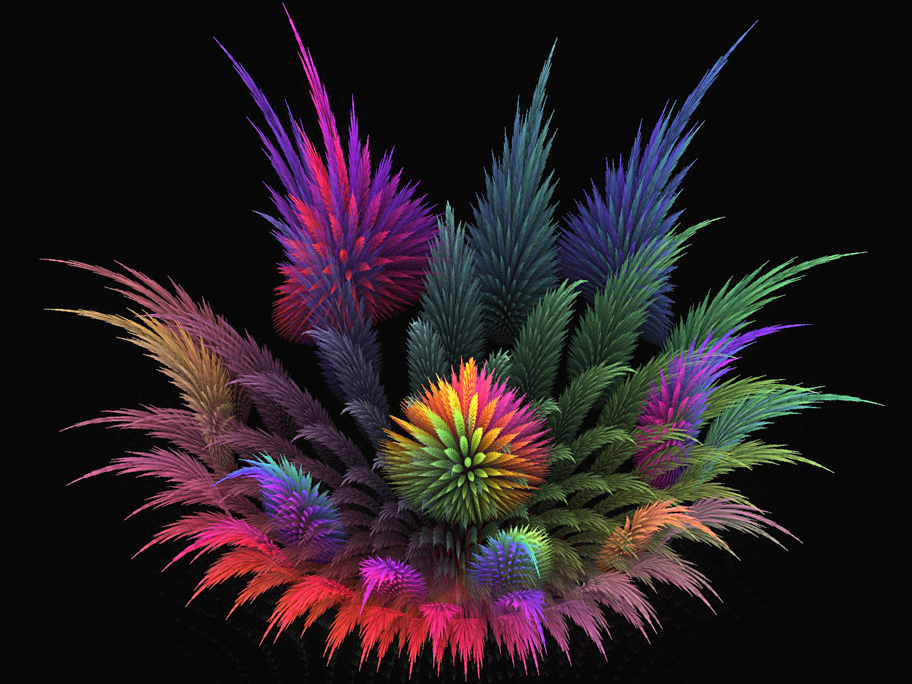 Spiky Rainbow Garden by Peggi Wolfe