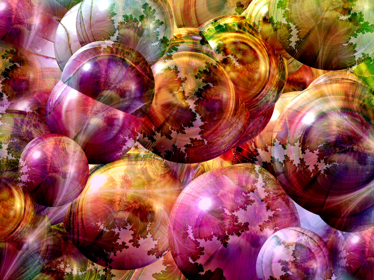 Rainbow Bubbles by Thelma Sanford