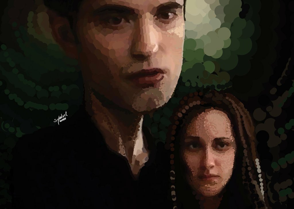 Twilight Edward and Bella love by sykolart