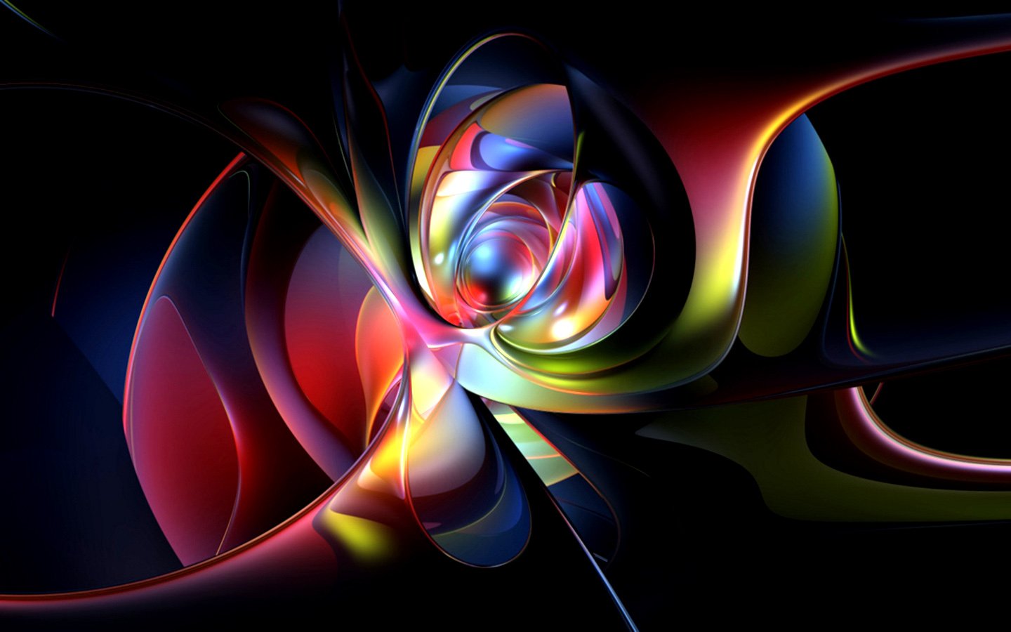 A vibrant, abstract digital art piece featuring swirling colors and intricate shapes that create a dynamic sensory experience against a dark background.