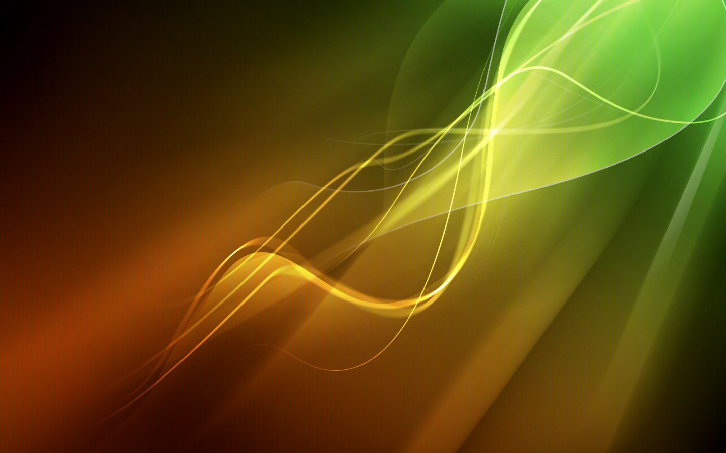 A dynamic blend of vibrant greens and warm oranges, this digital art piece features flowing lines and soft curves, creating an ethereal and artistic atmosphere.